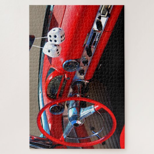 Klassieke binnenkant van de auto legpuzzel (Verticaal)