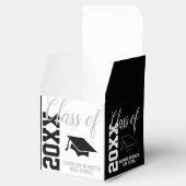 Klassieke Black en White Graduparty Bedankdoosjes (Geopend)