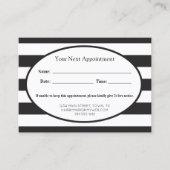 Klassieke Black Stripes Business Afsprakenkaartje (Voorkant)