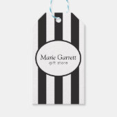 Klassieke Black Stripes Business Cadeaulabel (Voorkant)