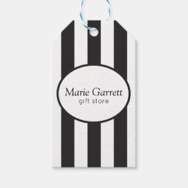 Klassieke Black Stripes Business Cadeaulabel