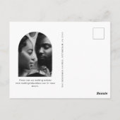Klassieke Black Two Photo Wedding Save the Date Briefkaart (Achterkant)