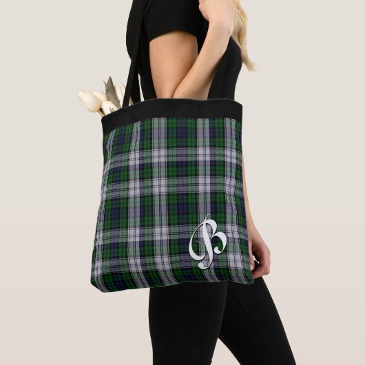 Klassieke Black Watch Dress Pset Monogramed Tote Bag (Dichtbij)