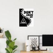 Klassieke Black/White Piano Keys groeien niet op! Poster (Thuiskantoor)