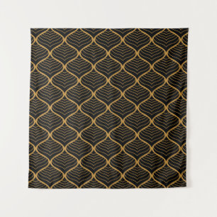 Klassieke bladeren Art Deco patroon Wandkleed