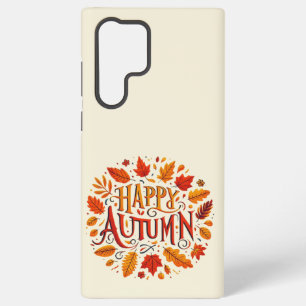 klassieke bladeren & Gelukkige Herfst Samsung Galaxy Hoesje