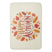 klassieke bladeren & Happy Autumn Badmat (Voorkant Verticaal)