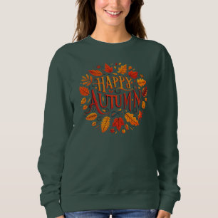 klassieke bladeren & Happy Autumn Hoodie Trui