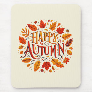 klassieke bladeren & Happy Autumn Muismat