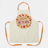 klassieke bladeren & Happy Autumn Schort (Voorkant)