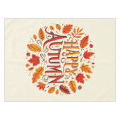klassieke bladeren & Happy Autumn Tafelkleed (Voorkant (Horizontaal))