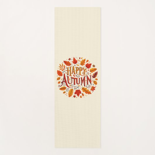klassieke bladeren & Happy Autumn Yogamat (Voorkant)