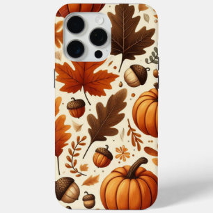 klassieke bladeren/pompoenen/eikels Herfst iPhone 15 Pro Max Hoesje