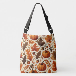 klassieke bladeren/pompoenen/eikels Herfst Crossbody Tas
