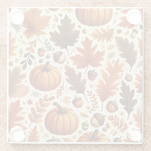 klassieke bladeren/pompoenen/eikels Herfst Glazen Onderzetter (Achterkant)