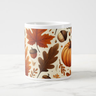klassieke bladeren/pompoenen/eikels Herfst Grote Koffiekop