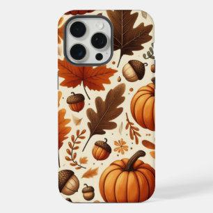 klassieke bladeren/pompoenen/eikels Herfst iPhone 15 Pro Max Case