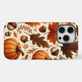 klassieke bladeren/pompoenen/eikels Herfst iPhone Hoesje (Achterkant horizontaal)