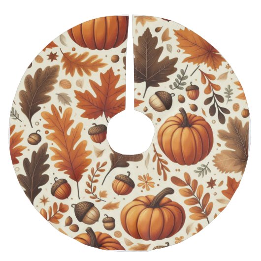 klassieke bladeren/pompoenen/eikels Herfst Kerstboom Rok (Voorkant)