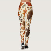 klassieke bladeren/pompoenen/eikels Herfst Leggings (Achterkant)