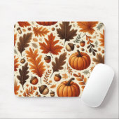 klassieke bladeren/pompoenen/eikels Herfst Muismat (Met muis)