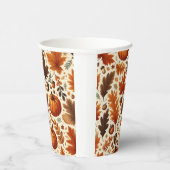 klassieke bladeren/pompoenen/eikels Herfst Papieren Bekers (Rechts)