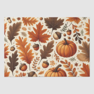 klassieke bladeren/pompoenen/eikels Herfst Tissuepapier