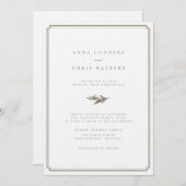 Klassieke bladgouden lijst trouw- kaart (Voorkant / Achterkant)