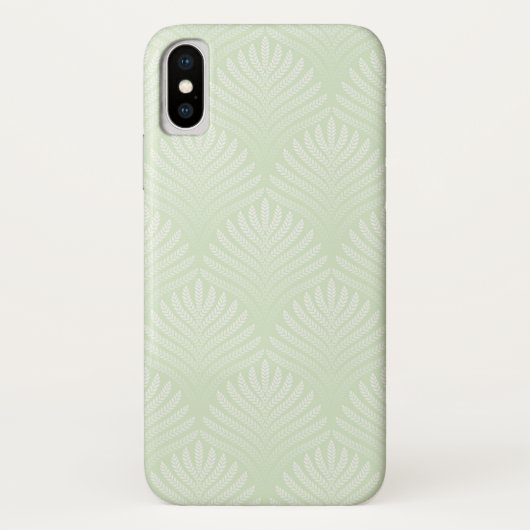 Klassieke bladpatroon in wit en groen Case-Mate iPhone case (Achterkant)