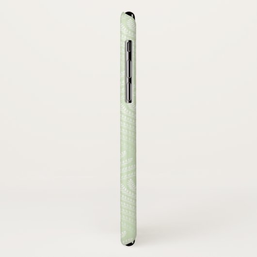 Klassieke bladpatroon in wit en groen Case-Mate iPhone case (Achterkant/links)