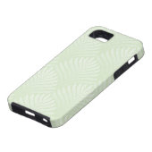 Klassieke bladpatroon in wit en groen Case-Mate iPhone case (Onderkant)