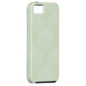 Klassieke bladpatroon in wit en groen Case-Mate iPhone case (Back/Rechts)