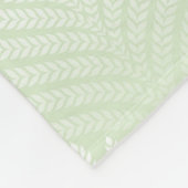 Klassieke bladpatroon in wit en groen fleece deken (Hoek)