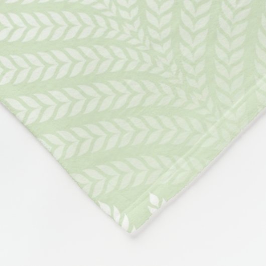 Klassieke bladpatroon in wit en groen fleece deken (Hoek)