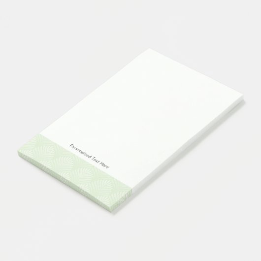 Klassieke bladpatroon in wit en groen post-it® notes (Schuin)