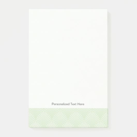 Klassieke bladpatroon in wit en groen post-it® notes (Voorkant)