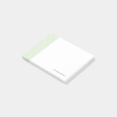Klassieke bladpatroon in wit en groen post-it® notes (Schuin)