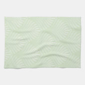 Klassieke bladpatroon in wit en groen theedoek (Horizontaal)