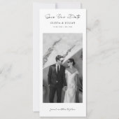Klassieke bladwijzer foto save the date (Voorkant)