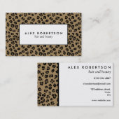 Klassieke bladzijdeafdruk en wit visitekaartje (Voorkant / Achterkant)