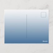 Klassieke blauw floral bridal doucheuitnodiging briefkaart (Achterkant)