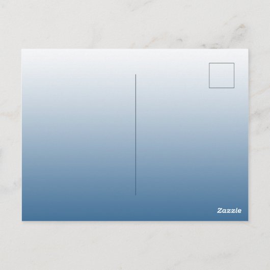 Klassieke blauw floral bridal doucheuitnodiging briefkaart (Achterkant)