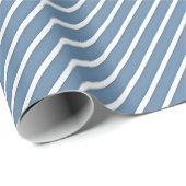 Klassieke Blauw Wit Pinstripe Cadeaupapier (Rol Hoek)