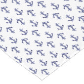 Klassieke blauw-witte ankers over print korte tafelloper (Hoek)