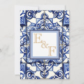 Klassieke blauw-witte Spaanse Tegel Kaart (Achterkant)