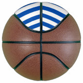 Klassieke Blauw & Witte Stripes Basketbal (Rechts)