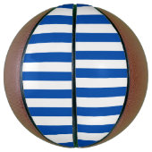  Klassieke Blauw & Witte Stripes Basketbal (Verticaal)