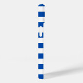  Klassieke Blauw & Witte Stripes Case-Mate iPhone Case (Achterkant / Rechts)