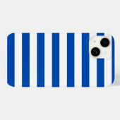  Klassieke Blauw & Witte Stripes Case-Mate iPhone Case (Achterkant (horizontaal))