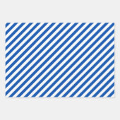  Klassieke Blauw & Witte Stripes Inpakpapier Vel (Voorkant 3)
